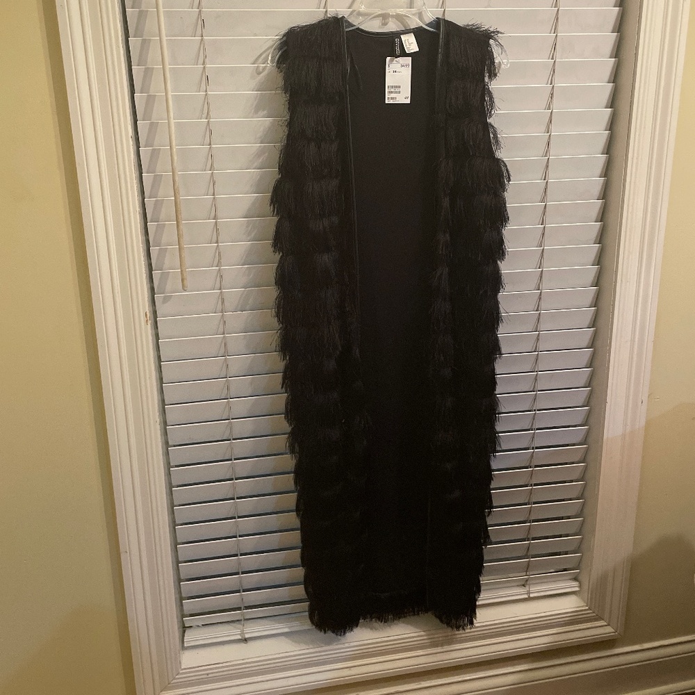 Long black fringe vest 🎉 party ready